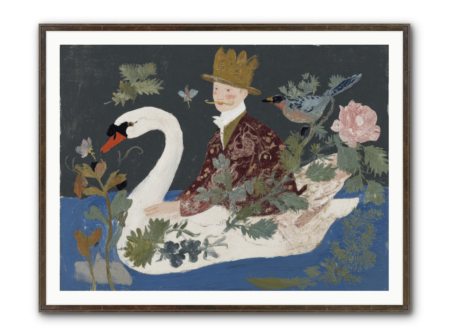 The Duke Who Sailed On Dreams Framed Print - Slimwoods Black/Gold 48x36