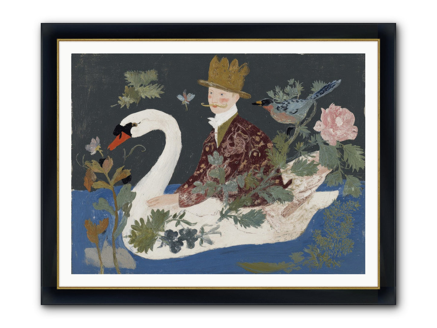 The Duke Who Sailed On Dreams Framed Print - Wide Black w/Gold 48x36