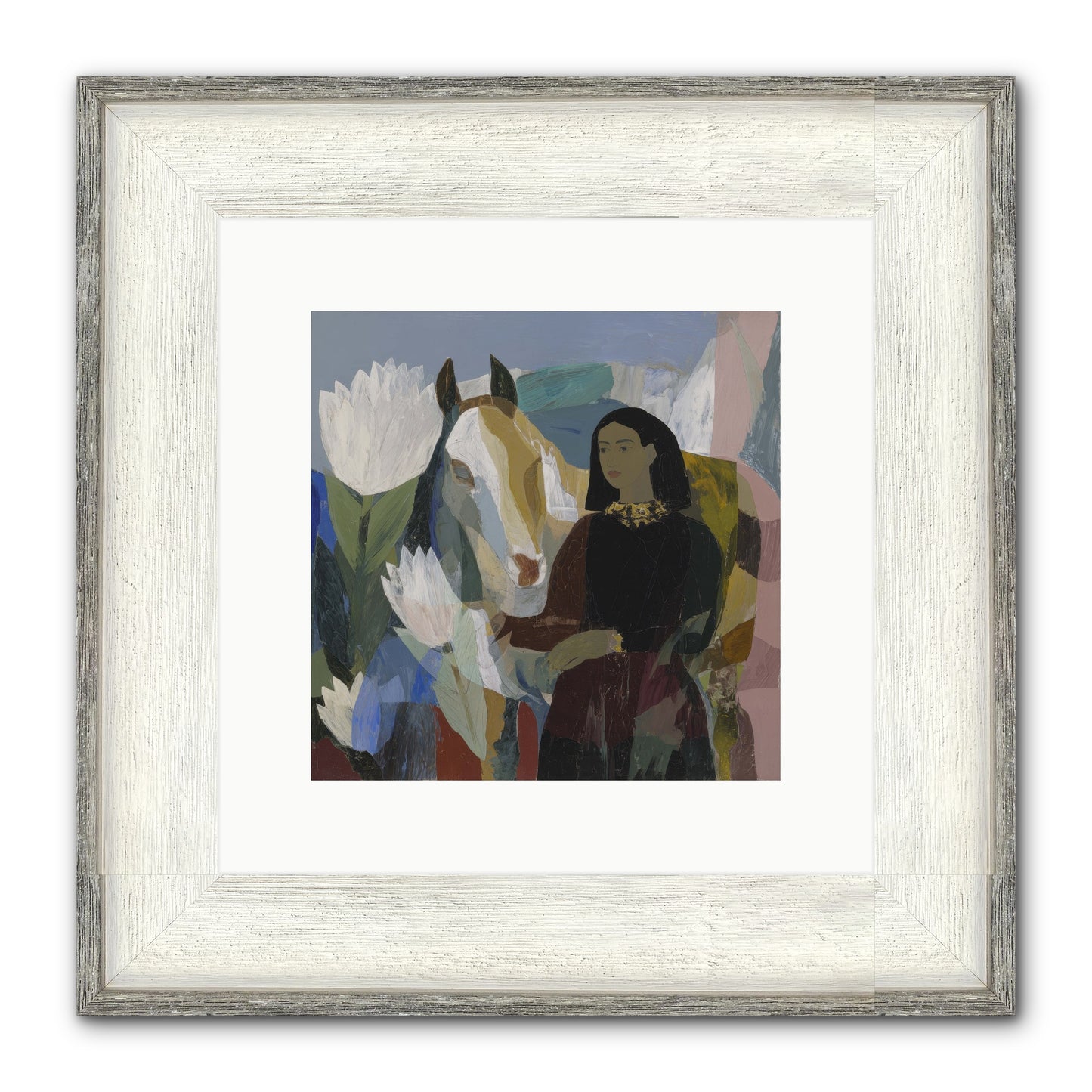 The Dusk We Share Framed Print - Driftwood White 10x10