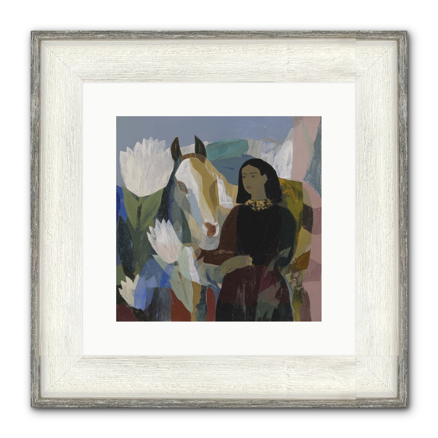 The Dusk We Share Framed Print - Driftwood White 12x12