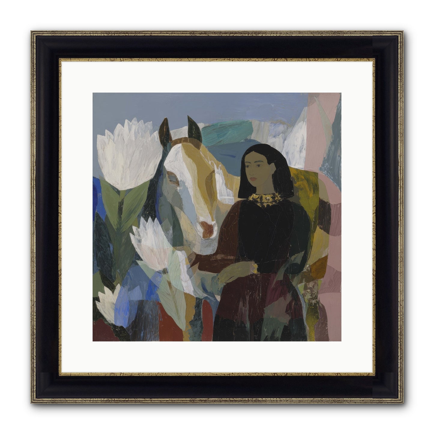 The Dusk We Share Framed Print - Black & Gold 16x16