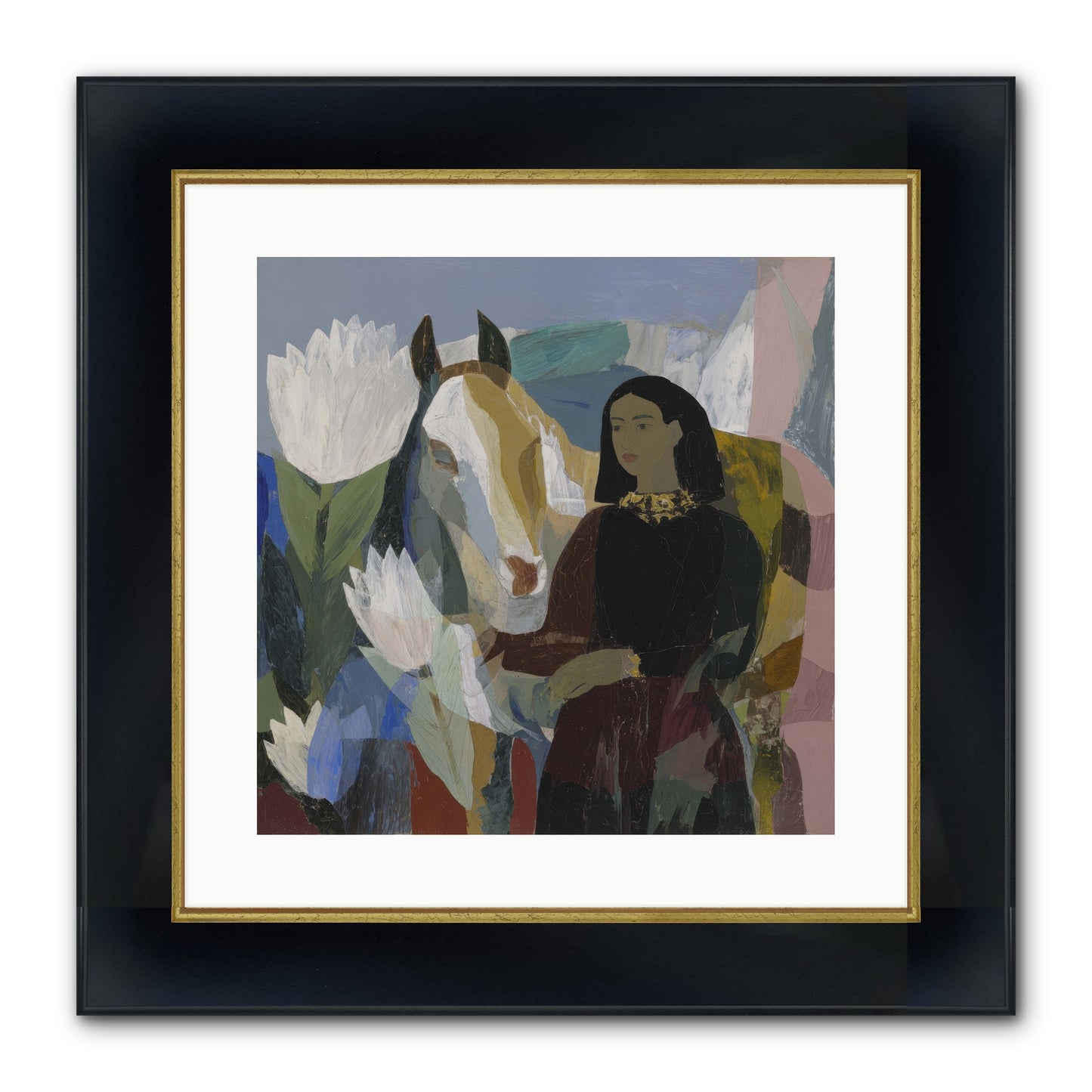 The Dusk We Share Framed Print - Wide Black w/Gold 16x16