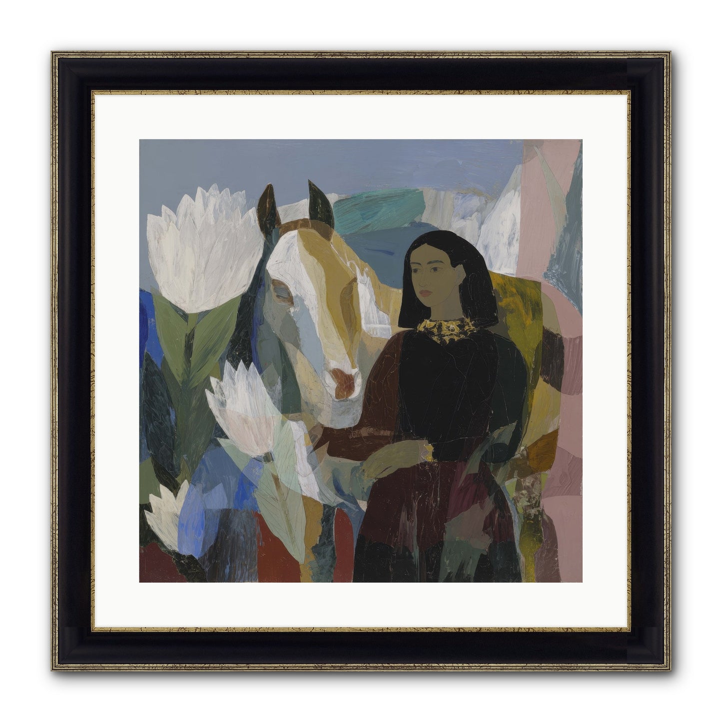 The Dusk We Share Framed Print - Black & Gold 20x20