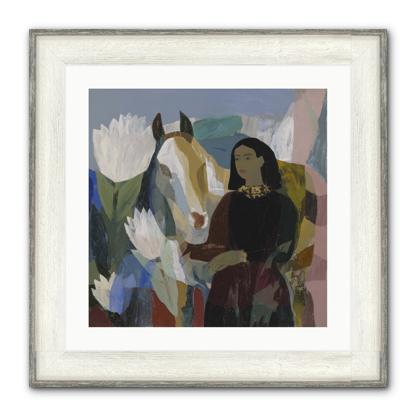 The Dusk We Share Framed Print - Driftwood White 20x20