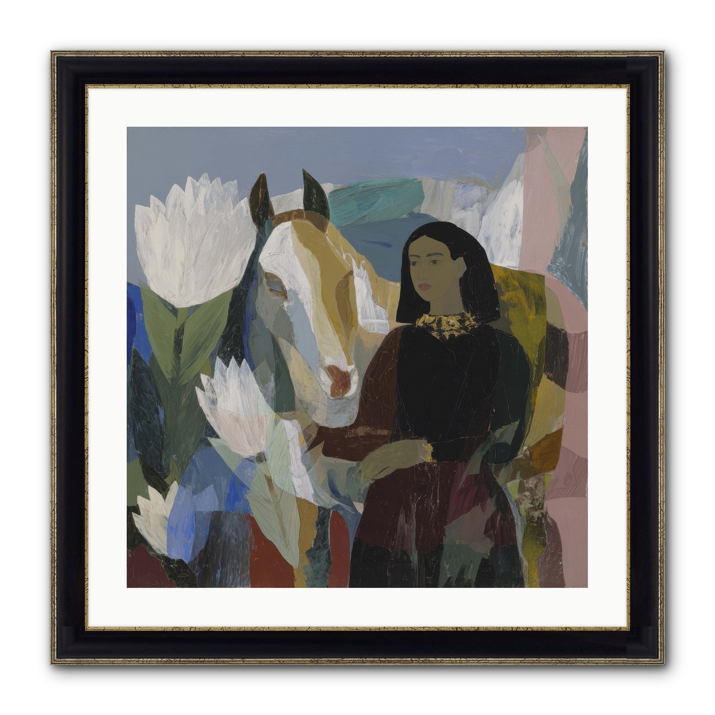 The Dusk We Share Framed Print - Black & Gold 24x24