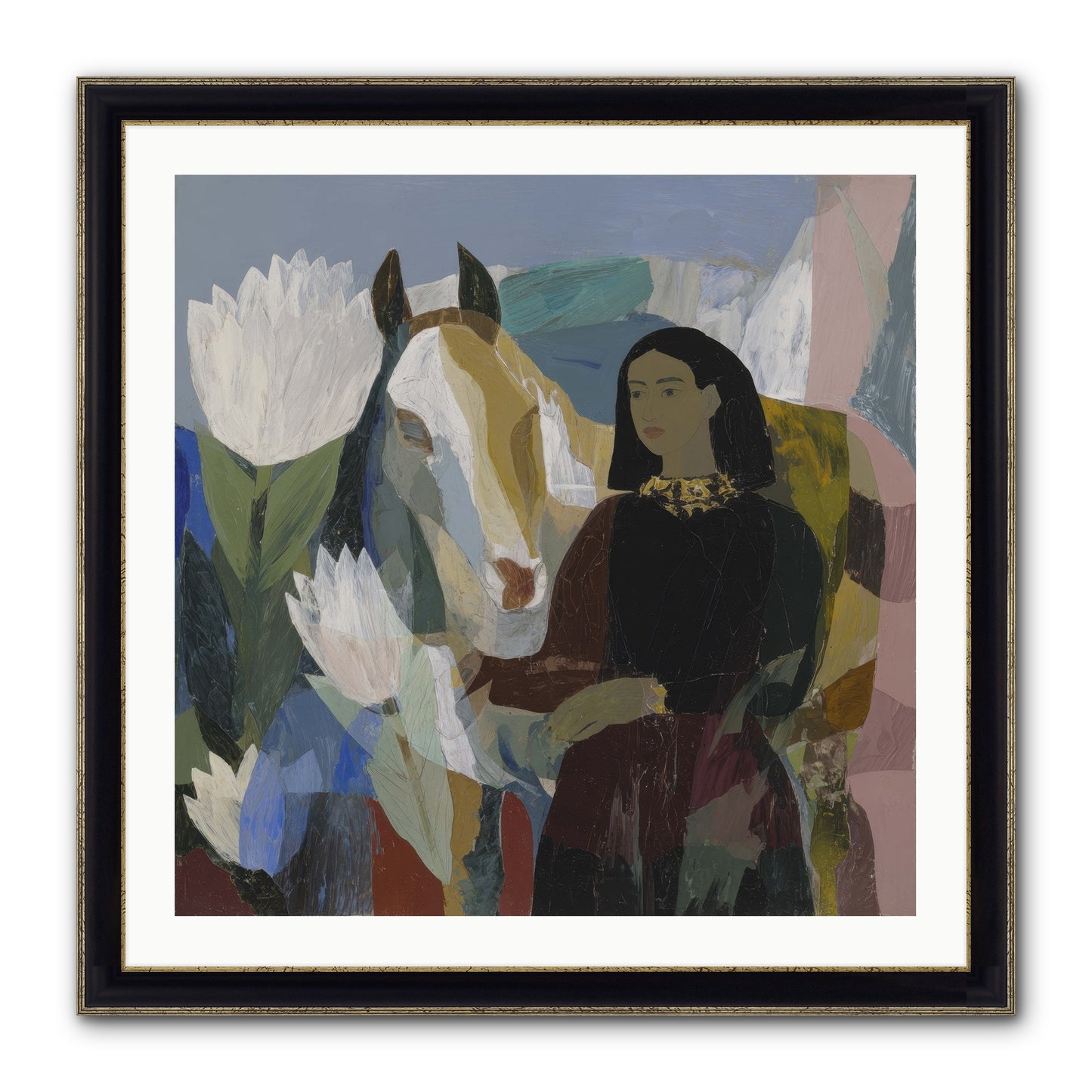 The Dusk We Share Framed Print - Black & Gold 30x30