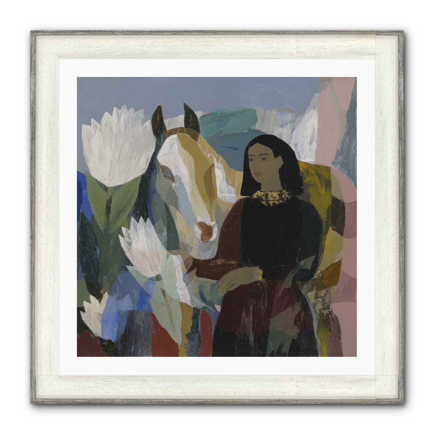The Dusk We Share Framed Print - Driftwood White 30x30