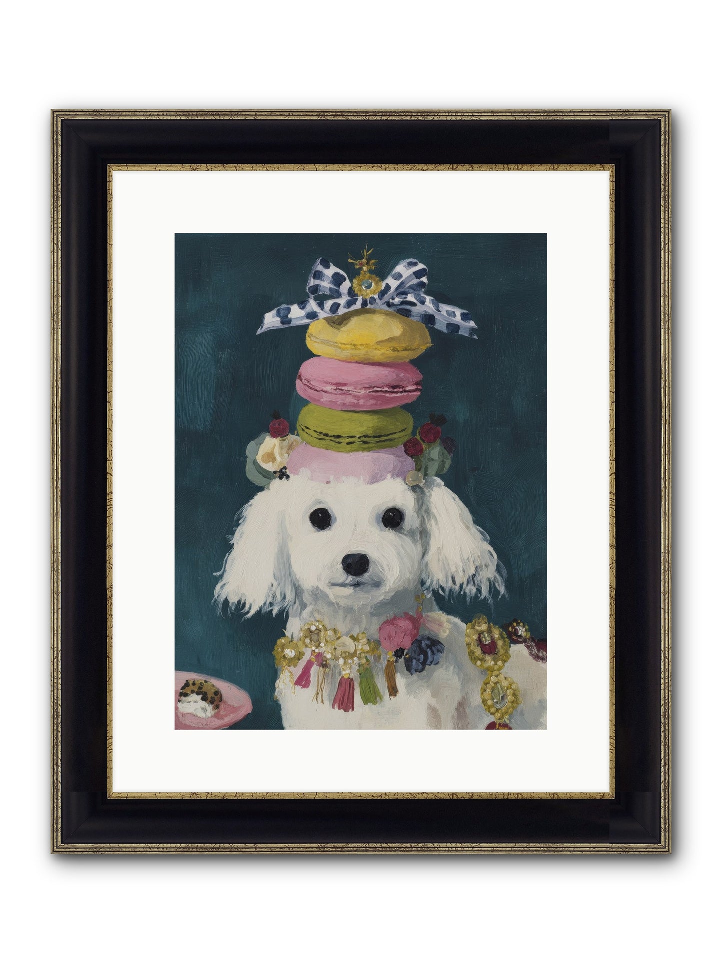 The Earl Of Macarons Framed Print - Black & Gold 12x16