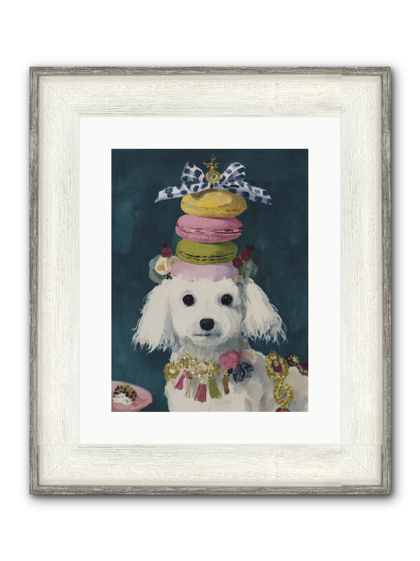 The Earl Of Macarons Framed Print - Driftwood White 12x16
