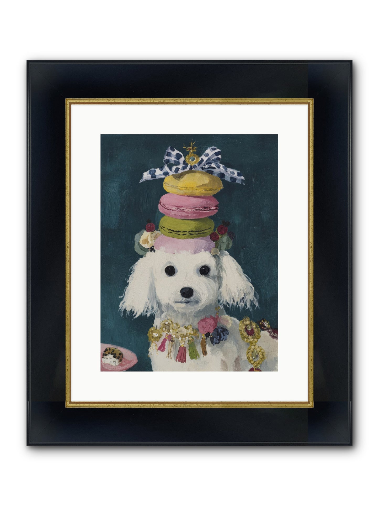 The Earl Of Macarons Framed Print - Wide Black w/Gold 12x16