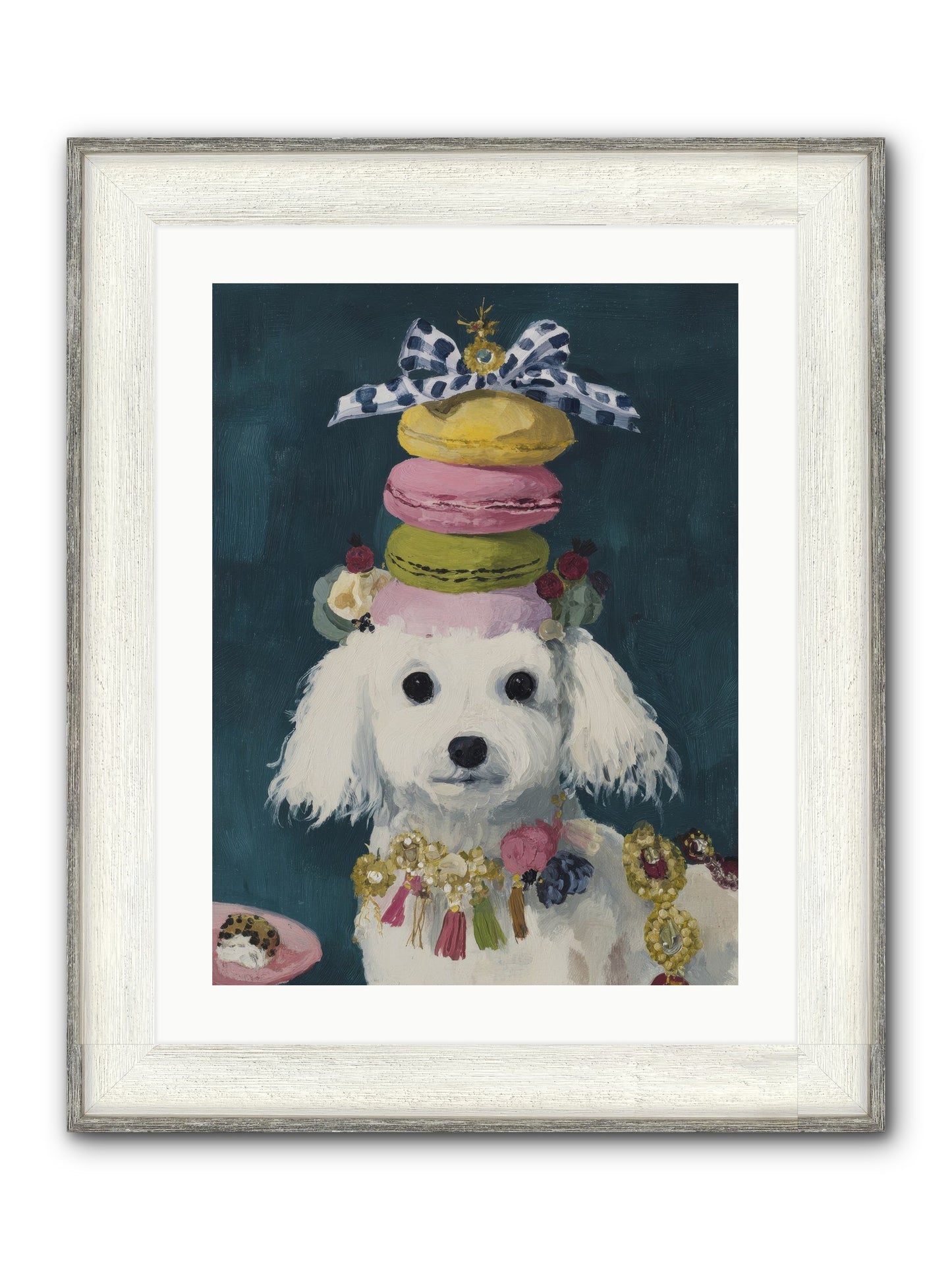 The Earl Of Macarons Framed Print - Driftwood White 18x24