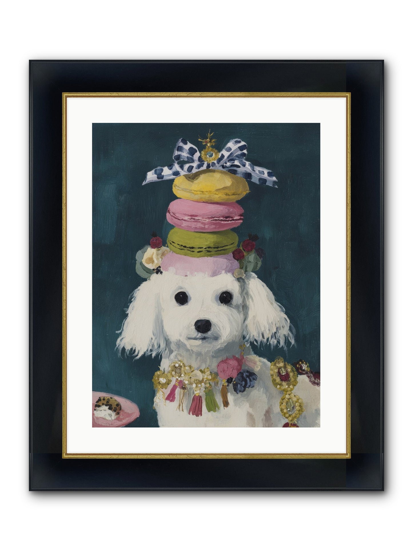 The Earl Of Macarons Framed Print - Wide Black w/Gold 18x24