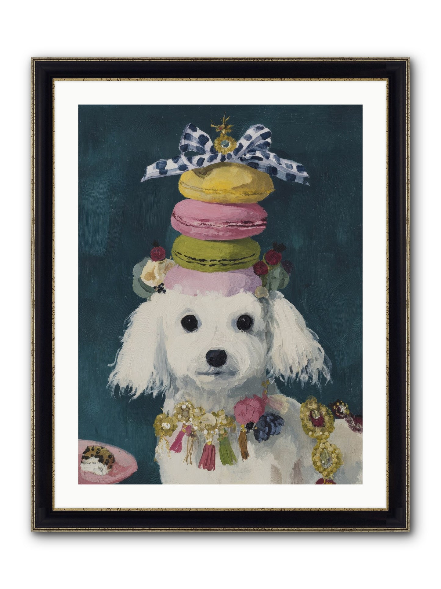 The Earl Of Macarons Framed Print - Black & Gold 24x32