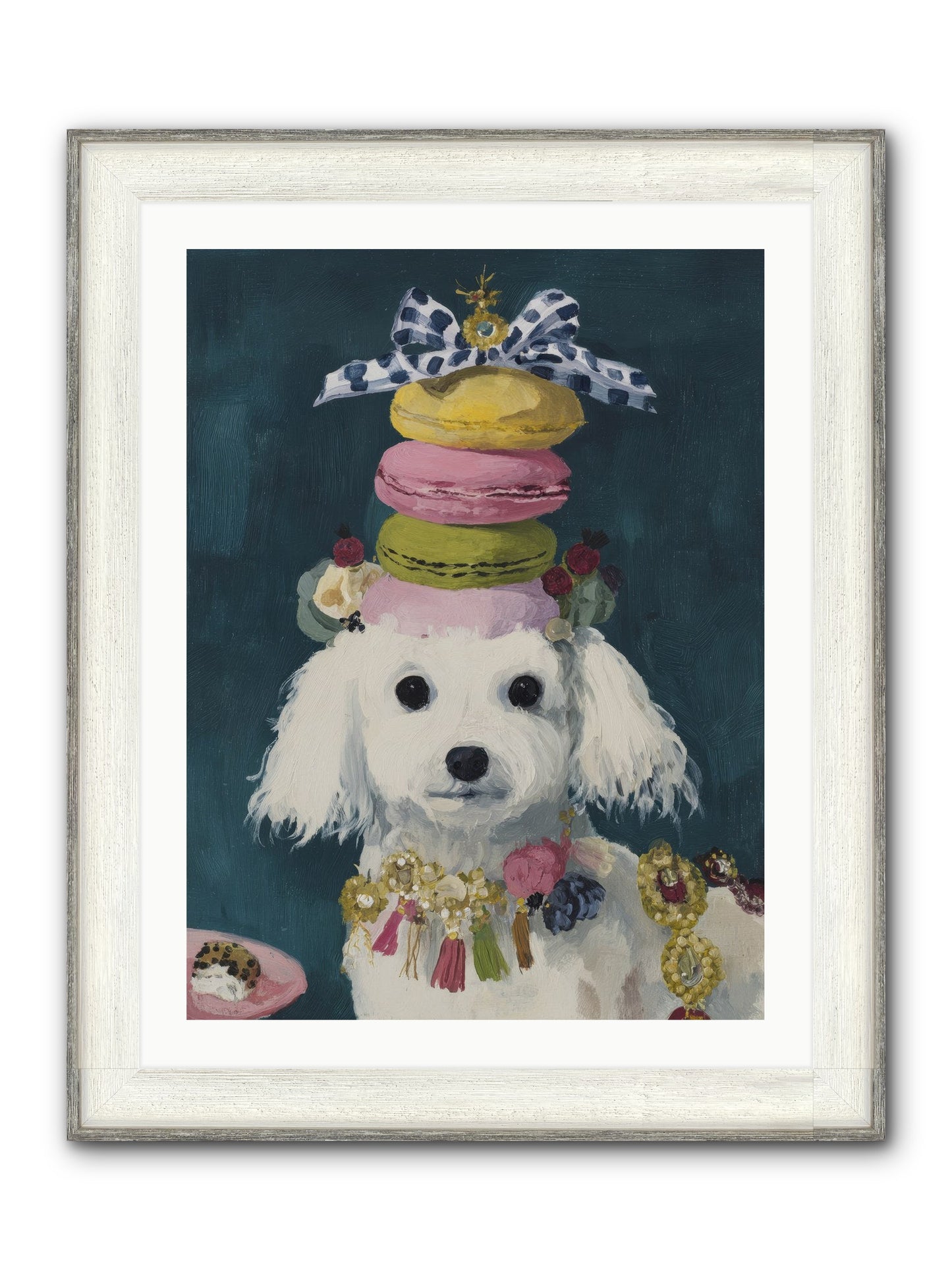 The Earl Of Macarons Framed Print - Driftwood White 24x32