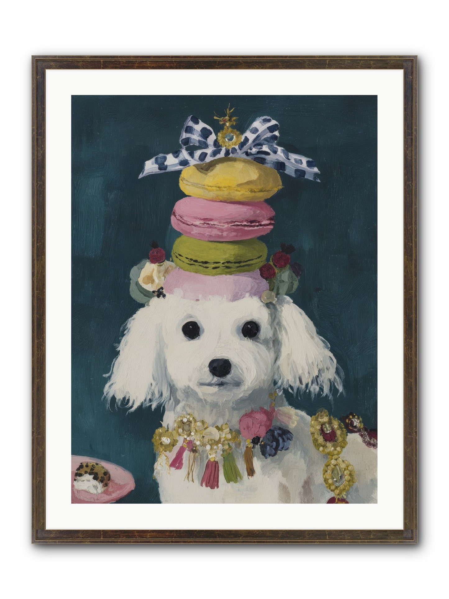 The Earl Of Macarons Framed Print - Slimwoods Black/Gold 24x32