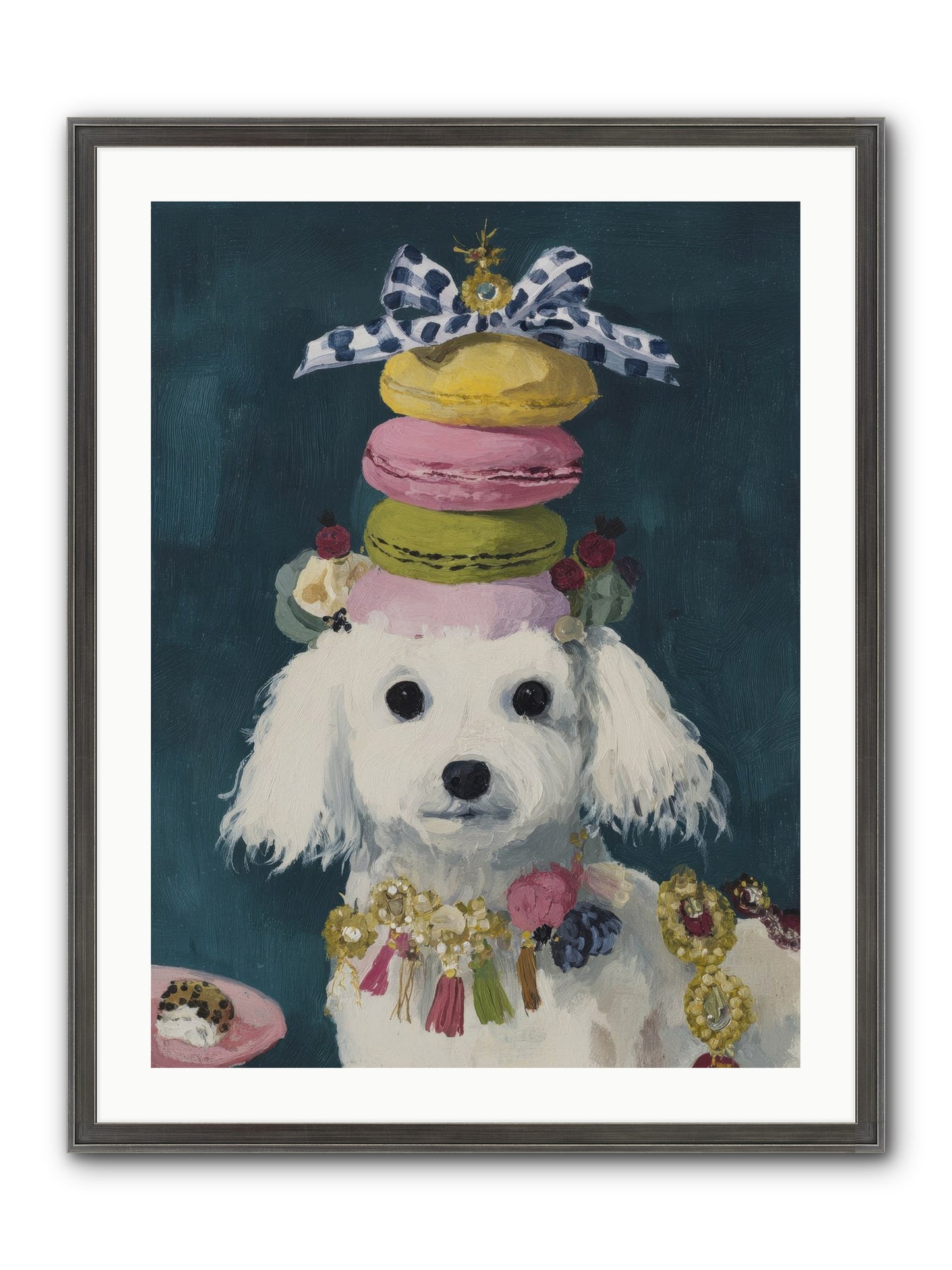 The Earl Of Macarons Framed Print - Slimwoods Black/Silver 24x32