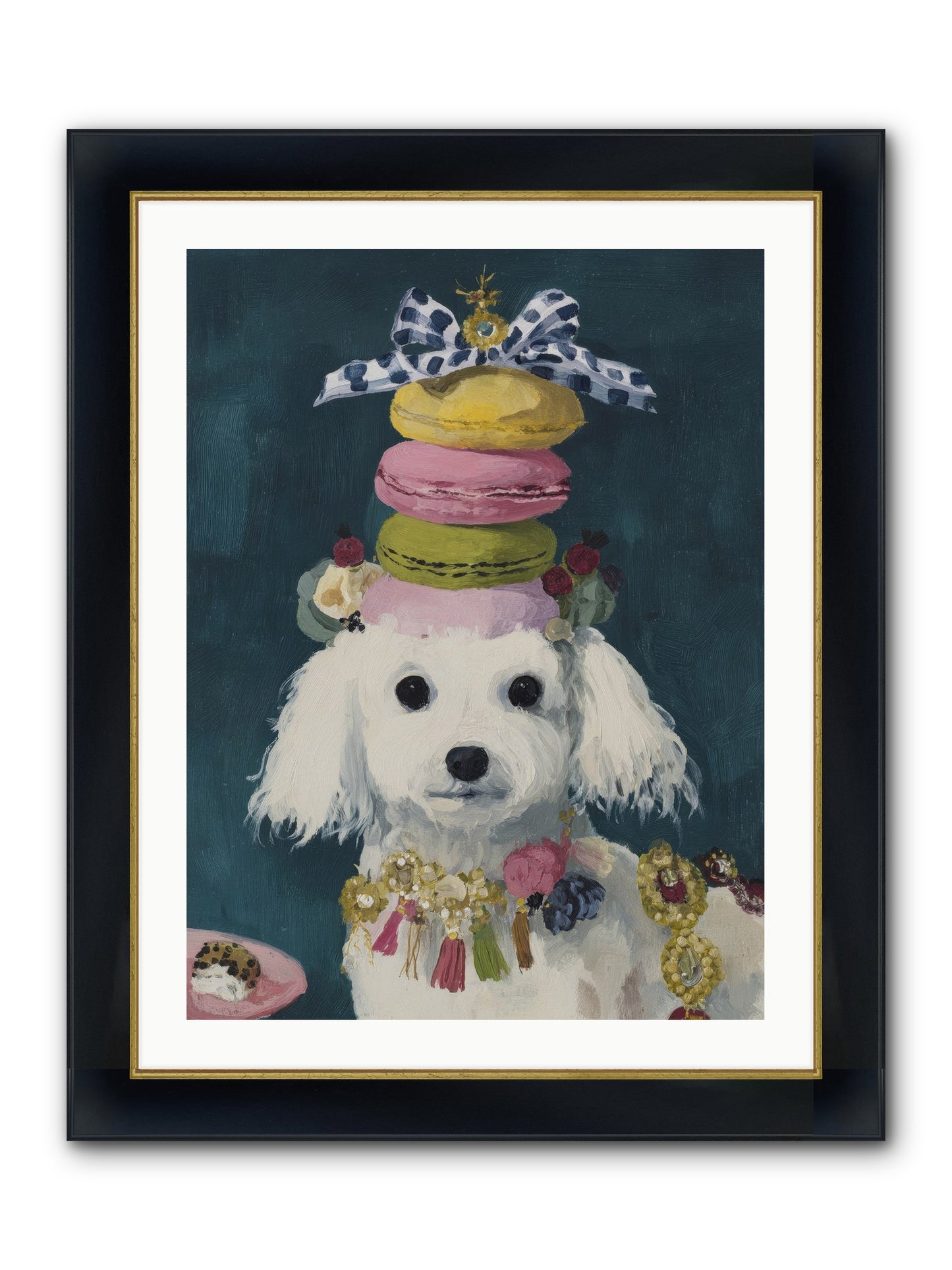 The Earl Of Macarons Framed Print - Wide Black w/Gold 24x32