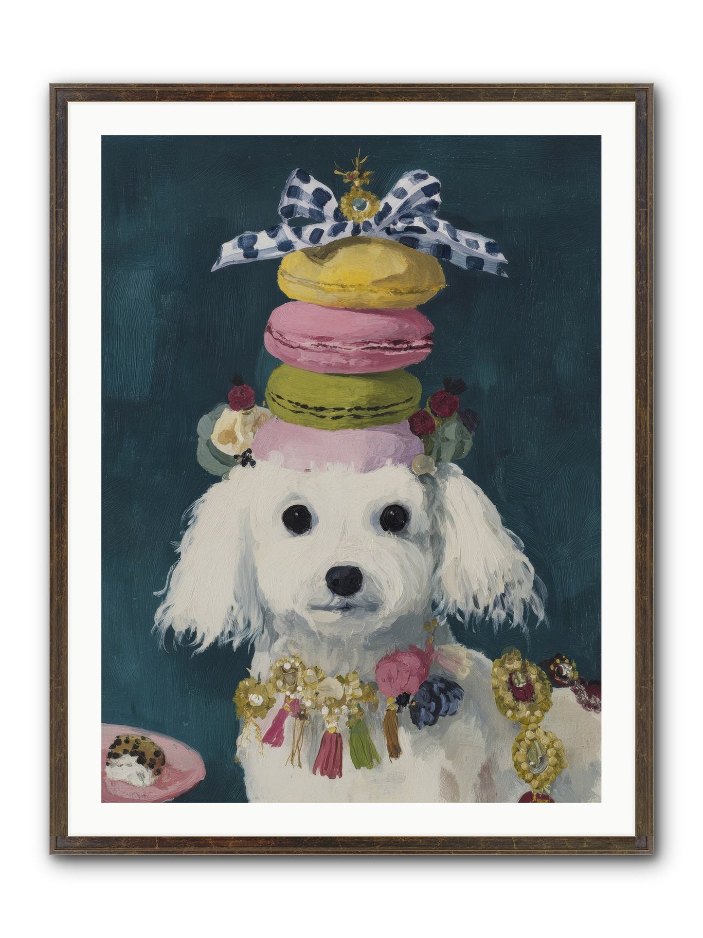 The Earl Of Macarons Framed Print - Slimwoods Black/Gold 30x40
