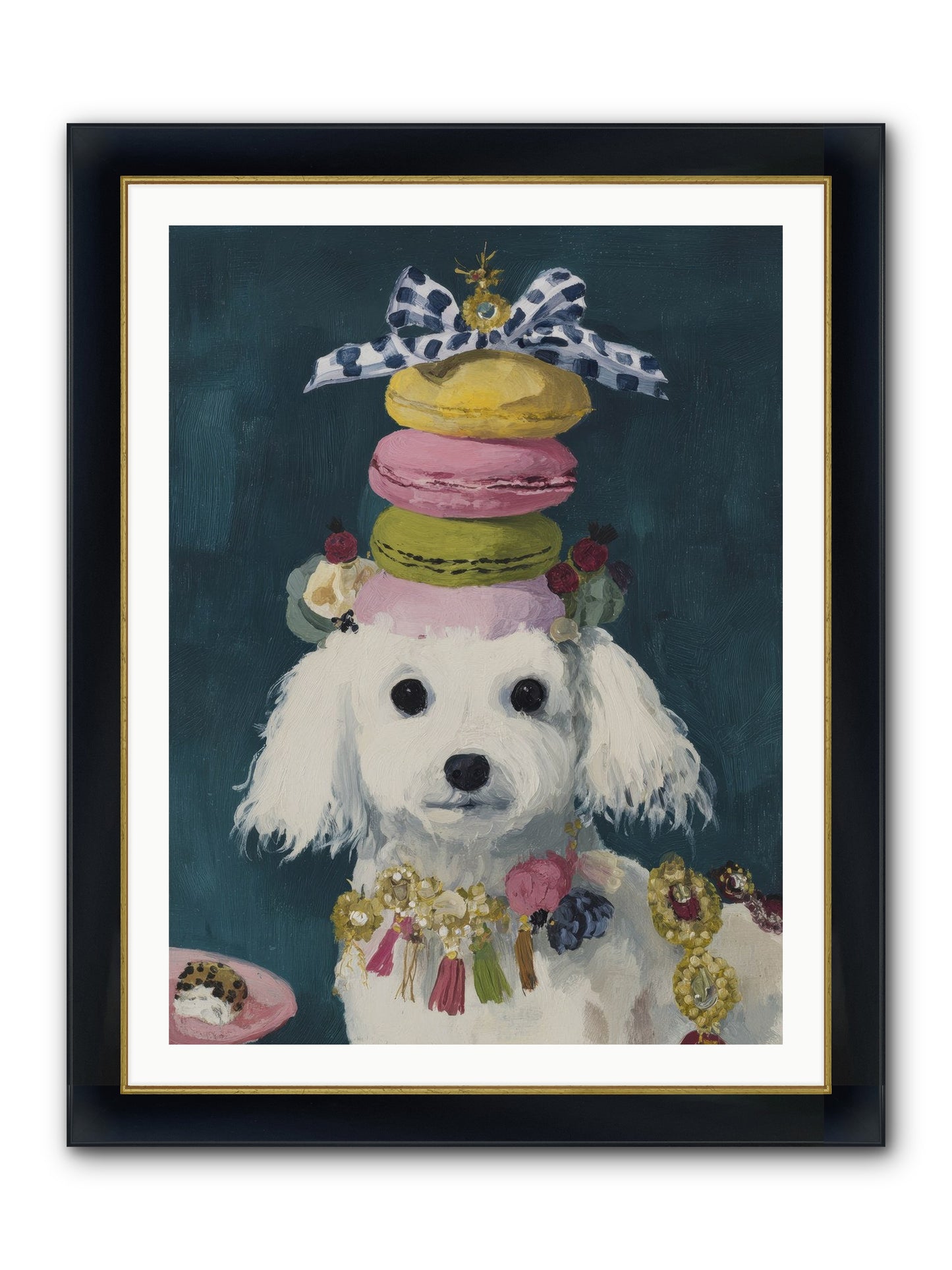 The Earl Of Macarons Framed Print - Wide Black w/Gold 30x40