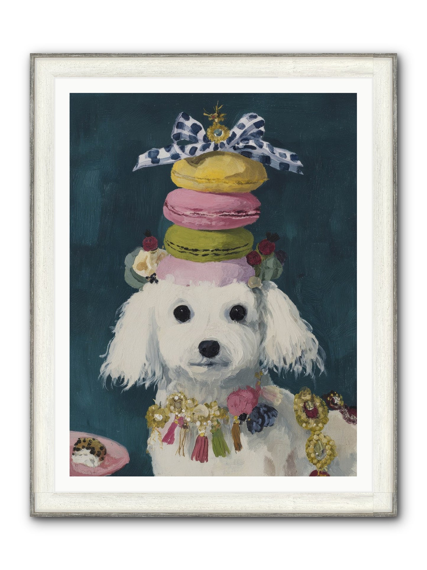 The Earl Of Macarons Framed Print - Driftwood White 36x48