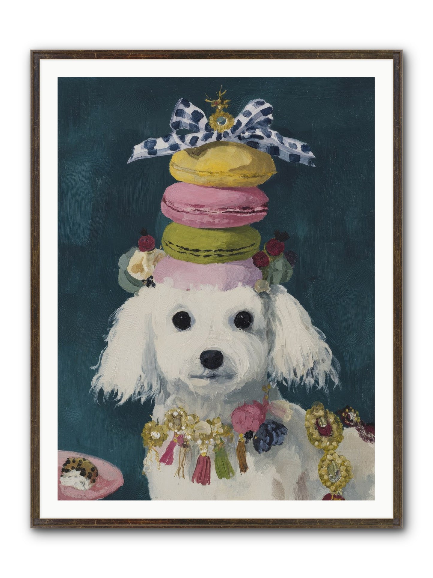 The Earl Of Macarons Framed Print - Slimwoods Black/Gold 36x48