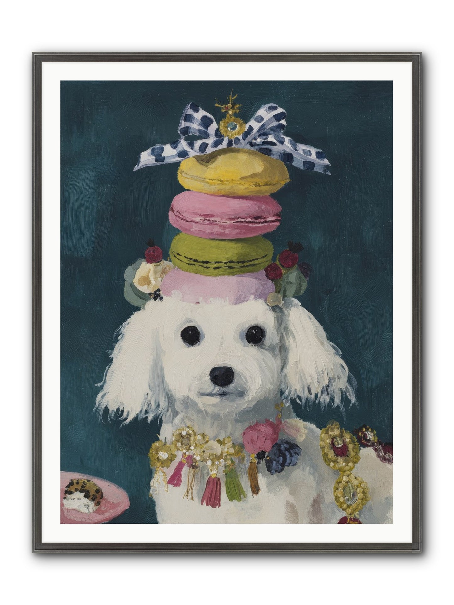 The Earl Of Macarons Framed Print - Slimwoods Black/Silver 36x48