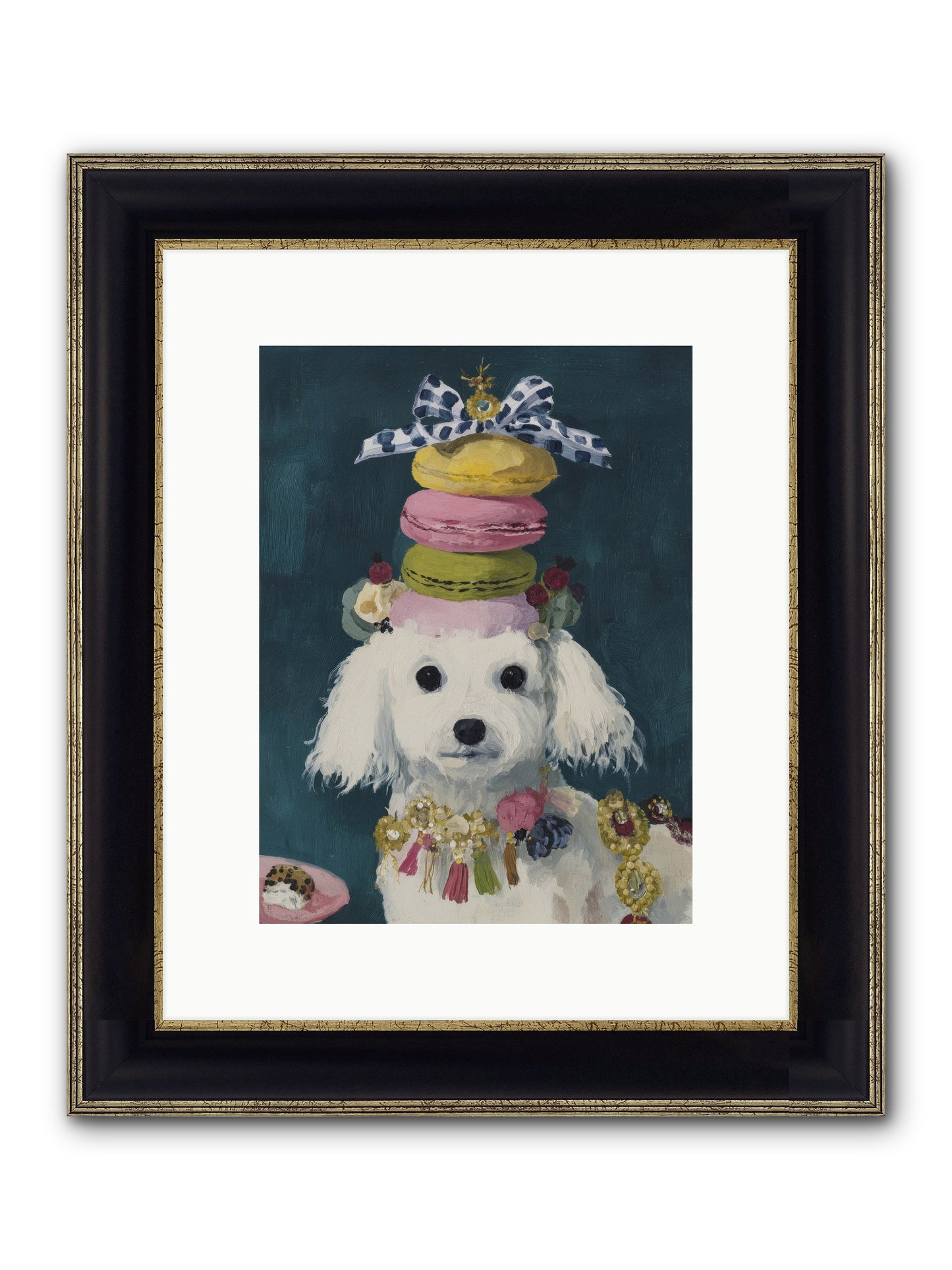 The Earl Of Macarons Framed Print - Black & Gold 9x12
