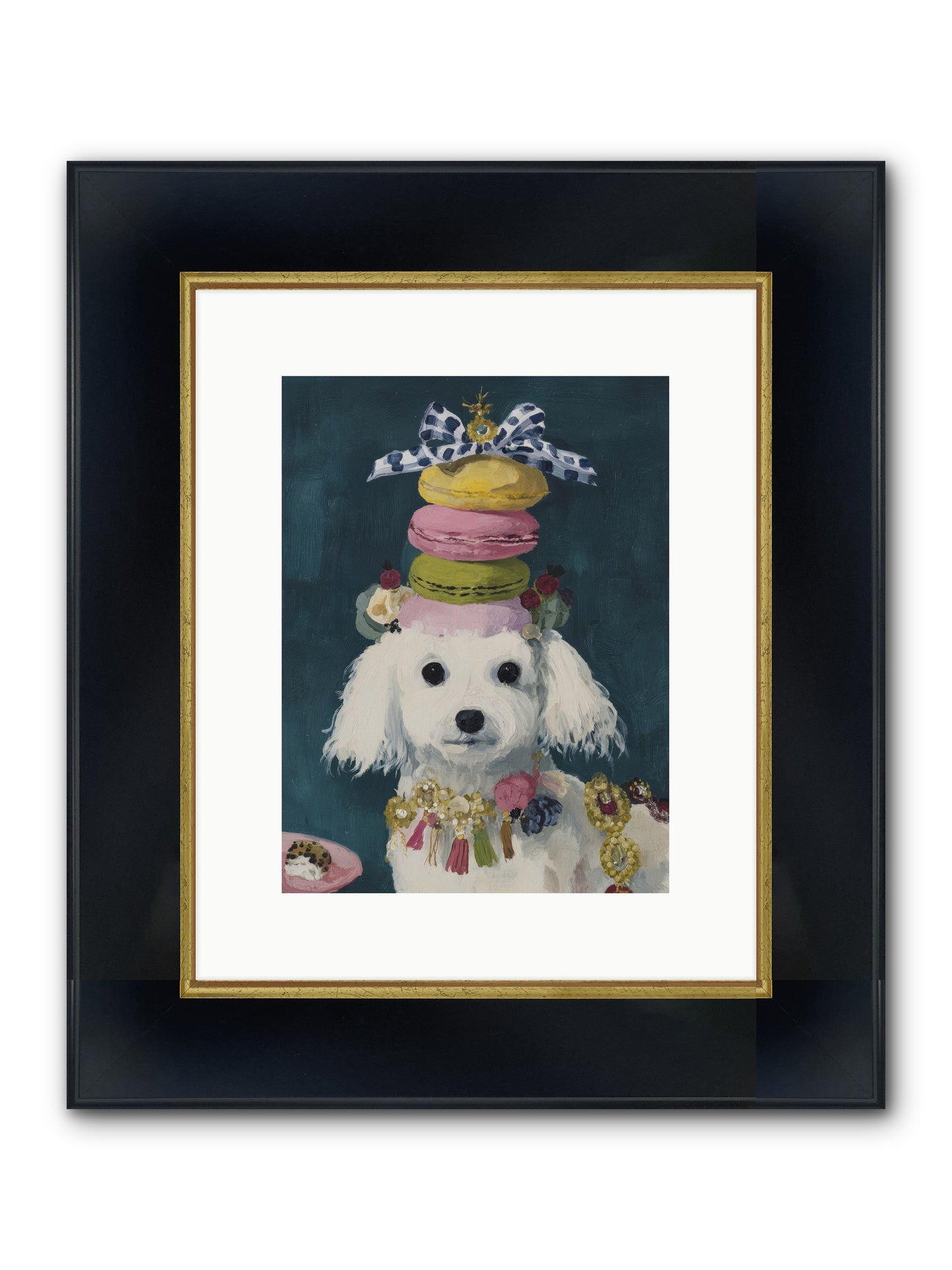 The Earl Of Macarons Framed Print - Wide Black w/Gold 9x12