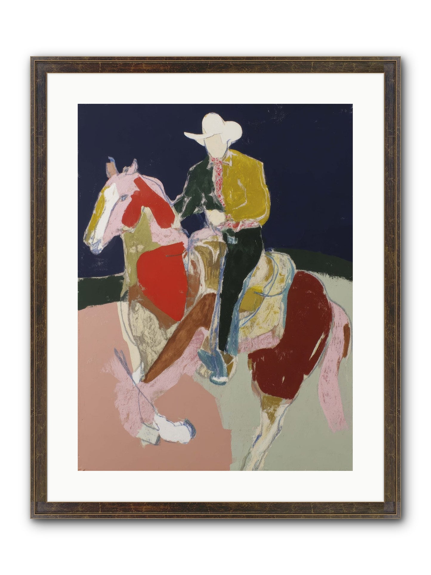 The Echo After Galloping Framed Print - Slimwoods Black/Gold 18x24