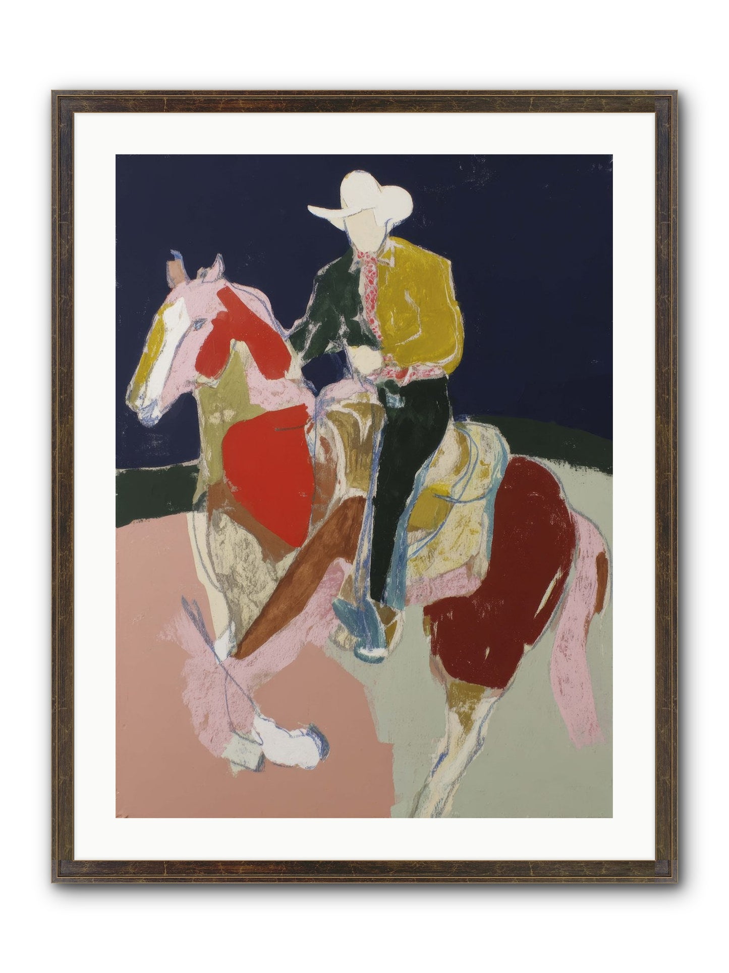 The Echo After Galloping Framed Print - Slimwoods Black/Gold 24x32