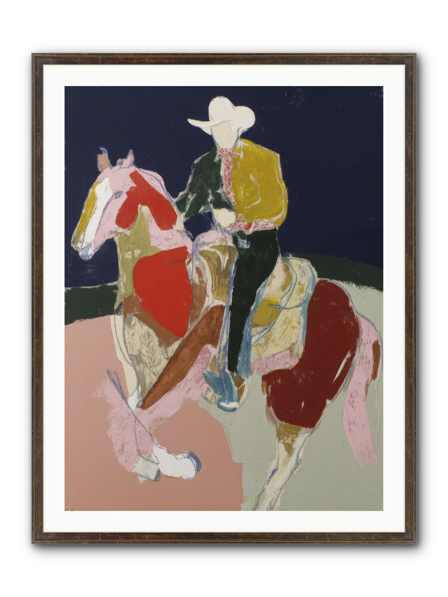The Echo After Galloping Framed Print - Slimwoods Black/Gold 30x40