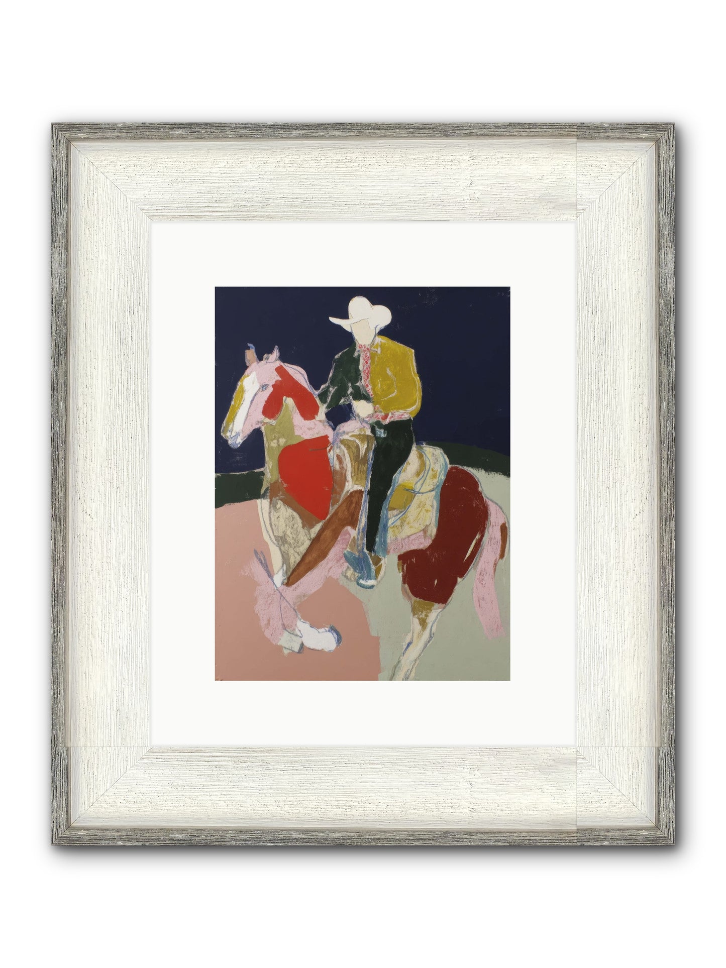 The Echo After Galloping Framed Print - Driftwood White 9x12