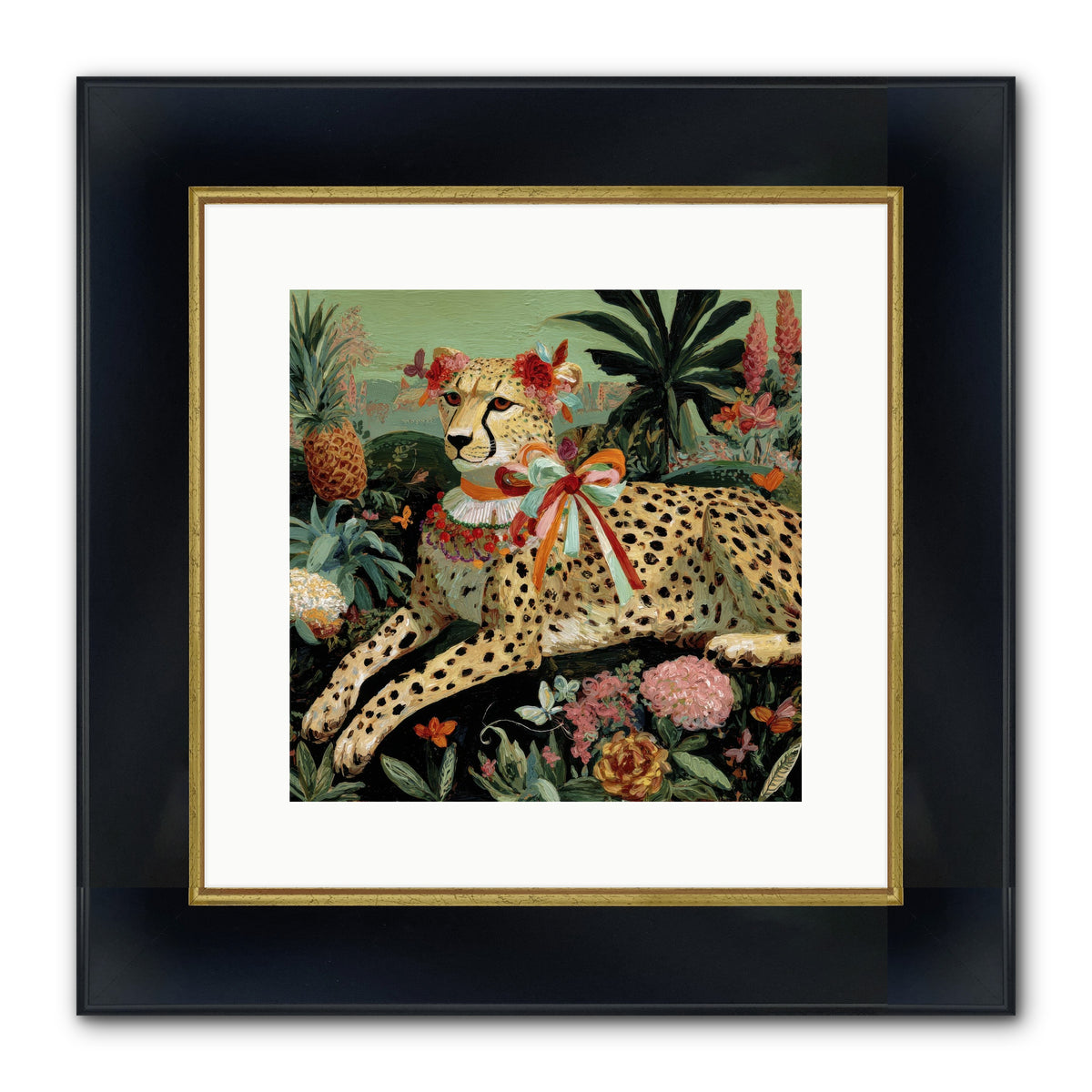 The Echoes Of Moonfire Framed Print - Wide Black w/Gold 12x12