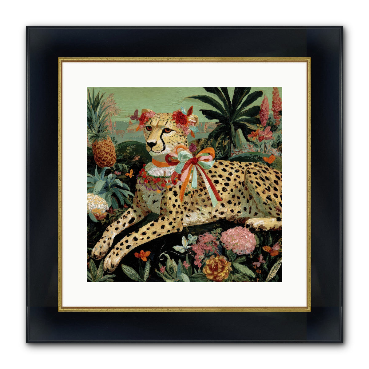 The Echoes Of Moonfire Framed Print - Wide Black w/Gold 16x16