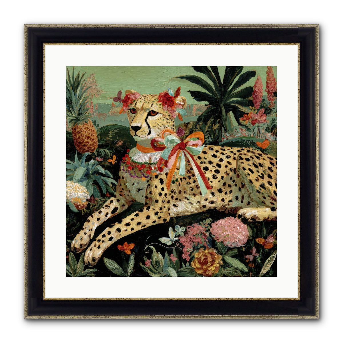 The Echoes Of Moonfire Framed Print - Black & Gold 20x20
