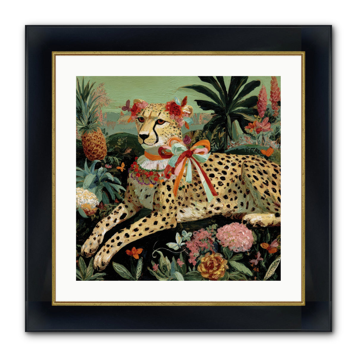 The Echoes Of Moonfire Framed Print - Wide Black w/Gold 20x20