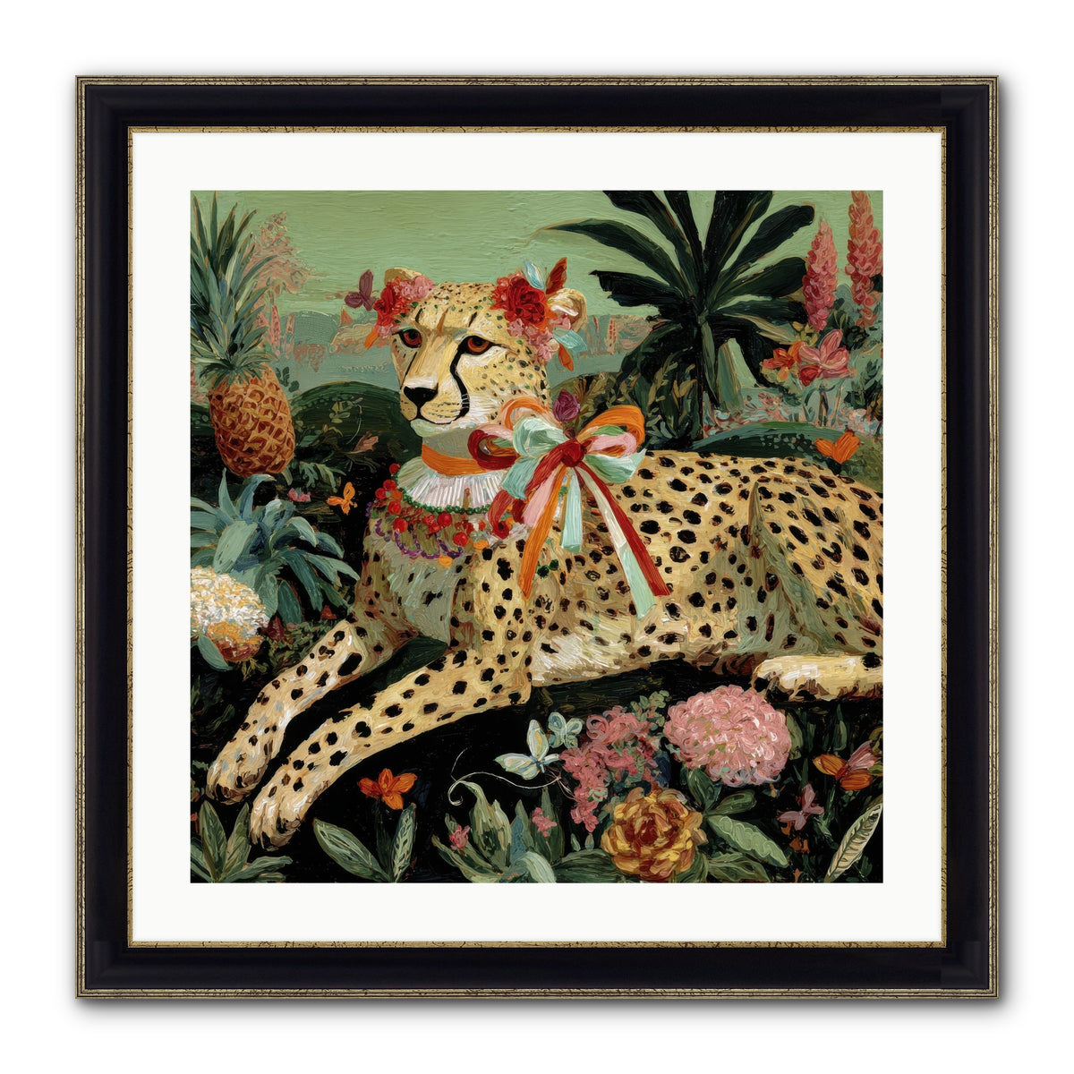 The Echoes Of Moonfire Framed Print - Black & Gold 24x24