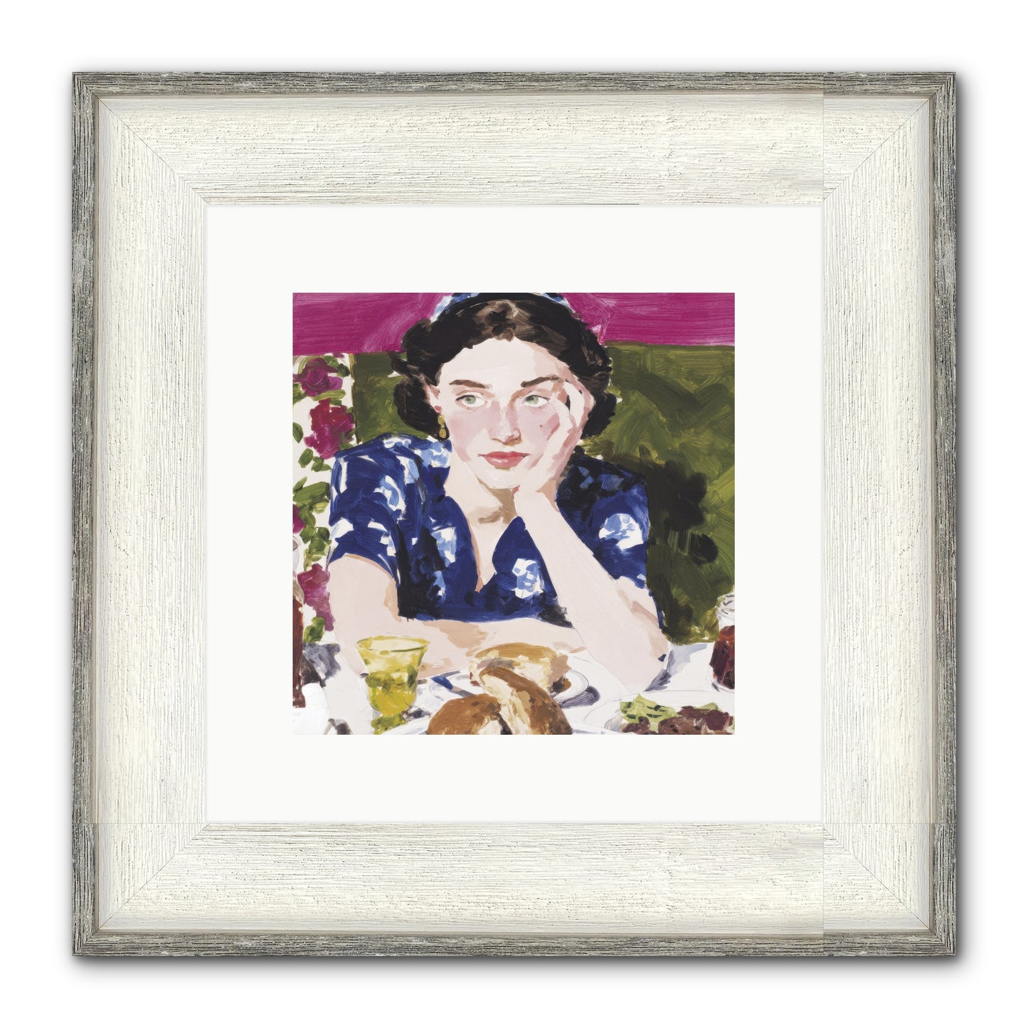 The Edge Of Day Framed Print - Driftwood White 10x10