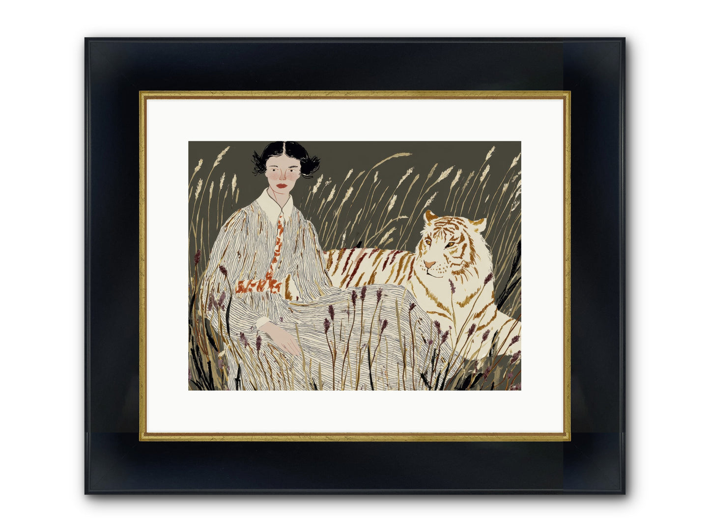 The Edge Of Now Framed Print - Wide Black w/Gold 16x12