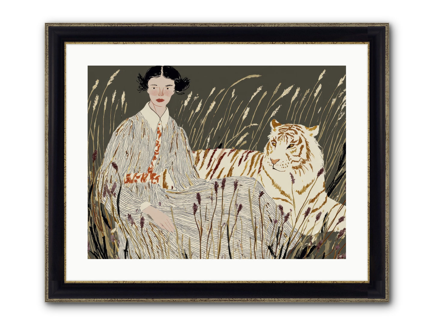 The Edge Of Now Framed Print - Black & Gold 24x18