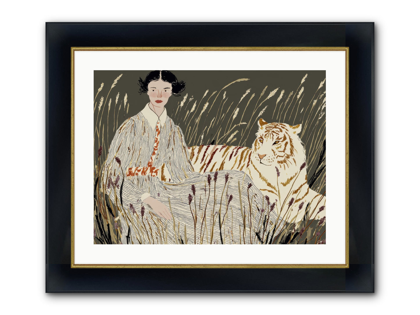 The Edge Of Now Framed Print - Wide Black w/Gold 24x18