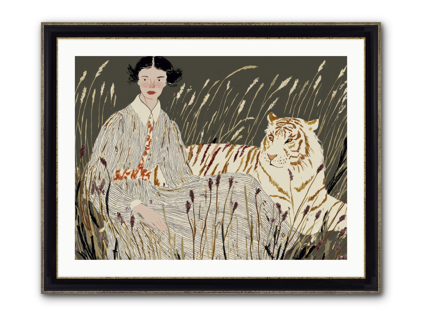 The Edge Of Now Framed Print - Black & Gold 32x24