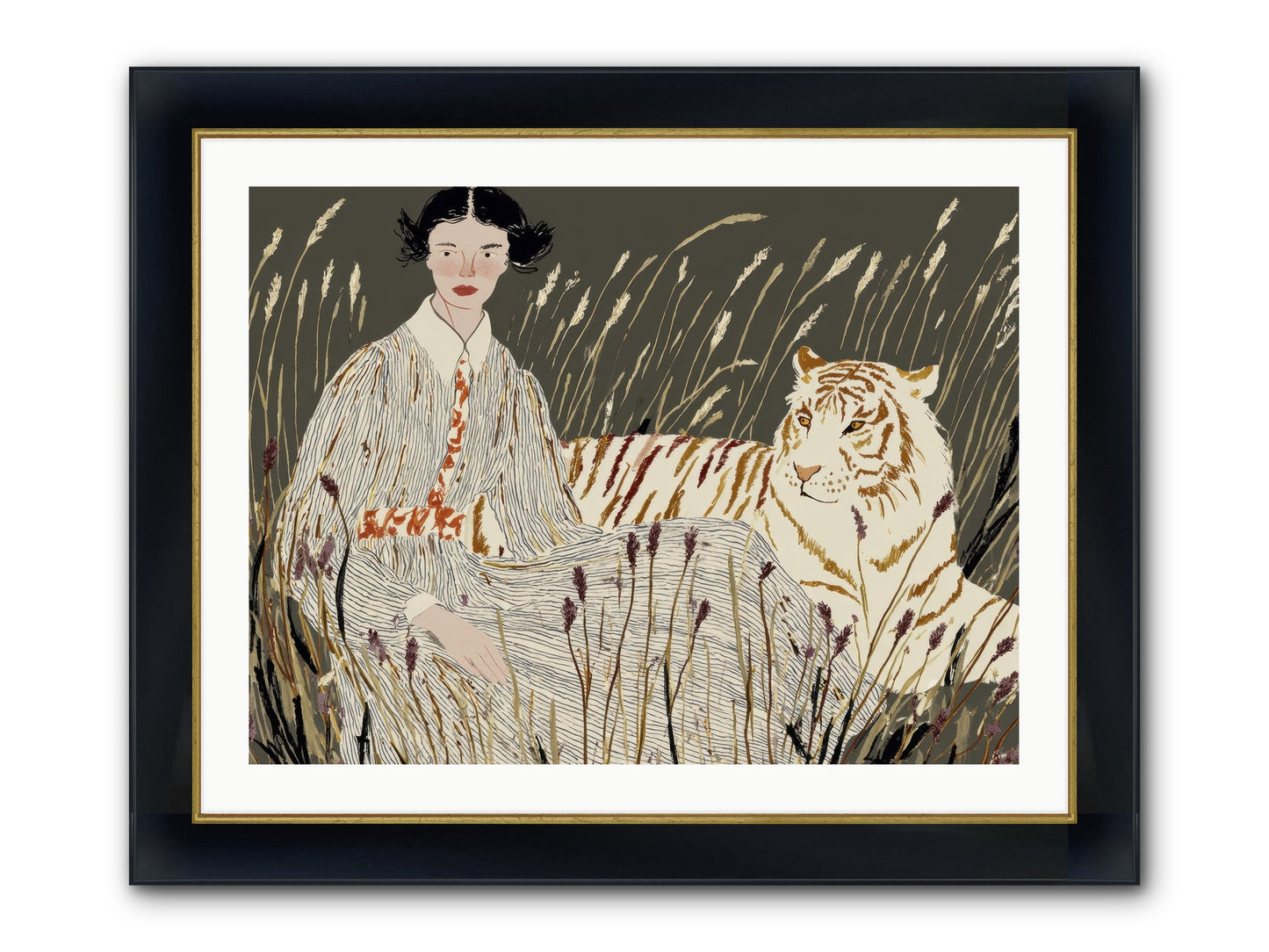 The Edge Of Now Framed Print - Wide Black w/Gold 32x24