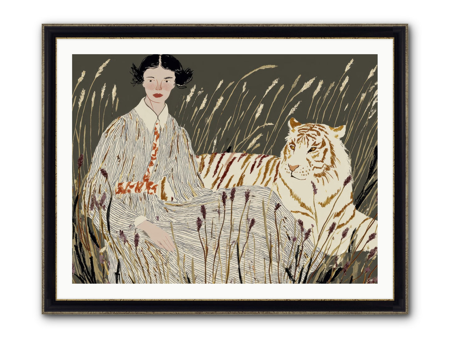 The Edge Of Now Framed Print - Black & Gold 40x30