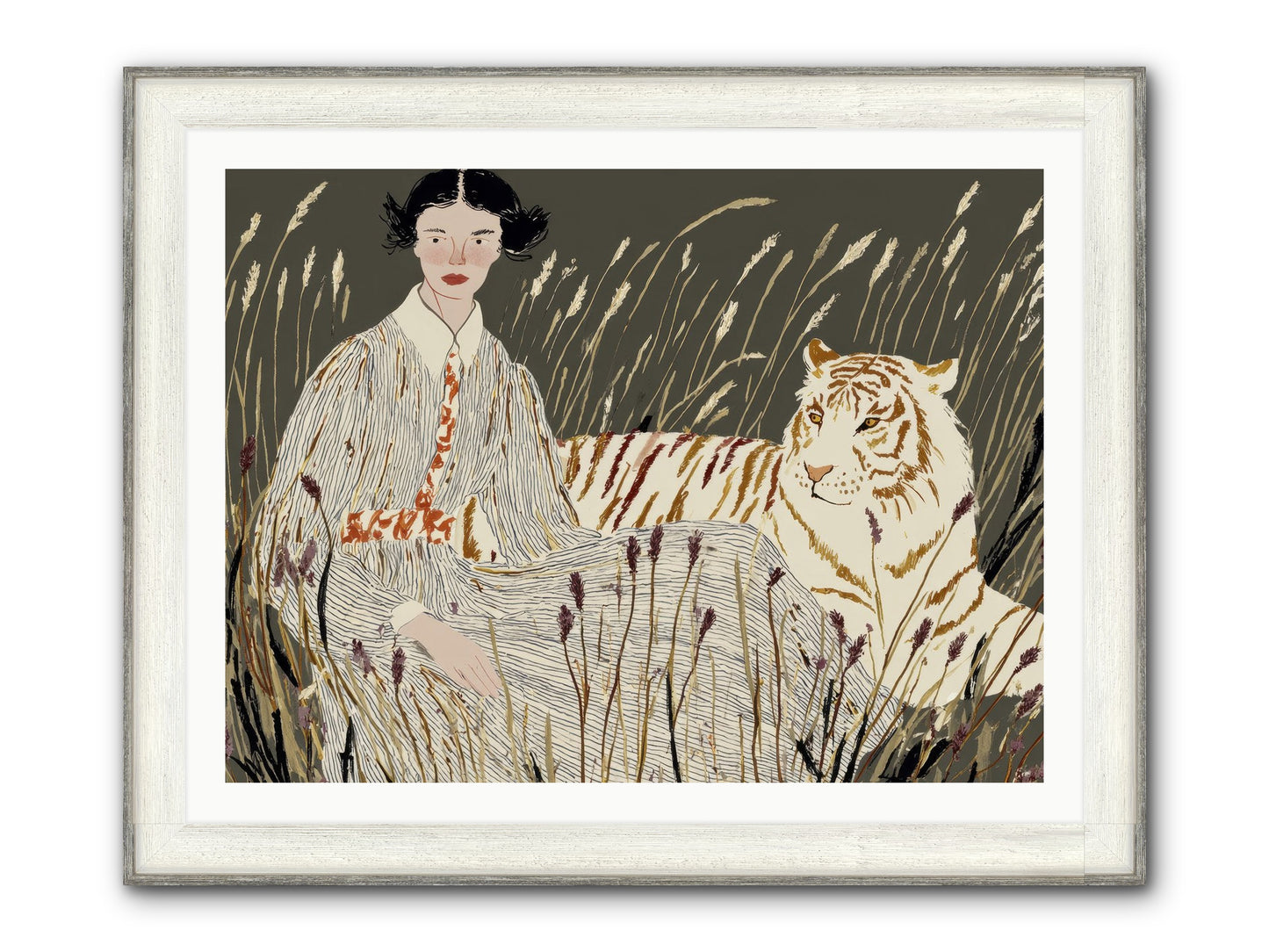 The Edge Of Now Framed Print - Driftwood White 40x30