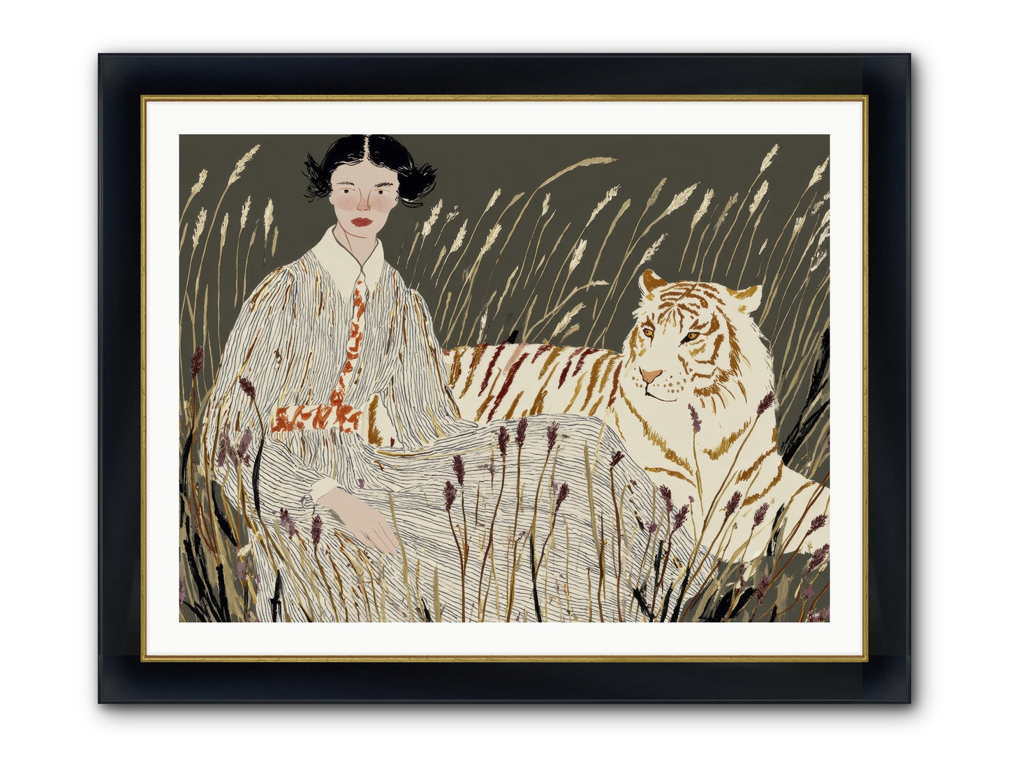 The Edge Of Now Framed Print - Wide Black w/Gold 40x30