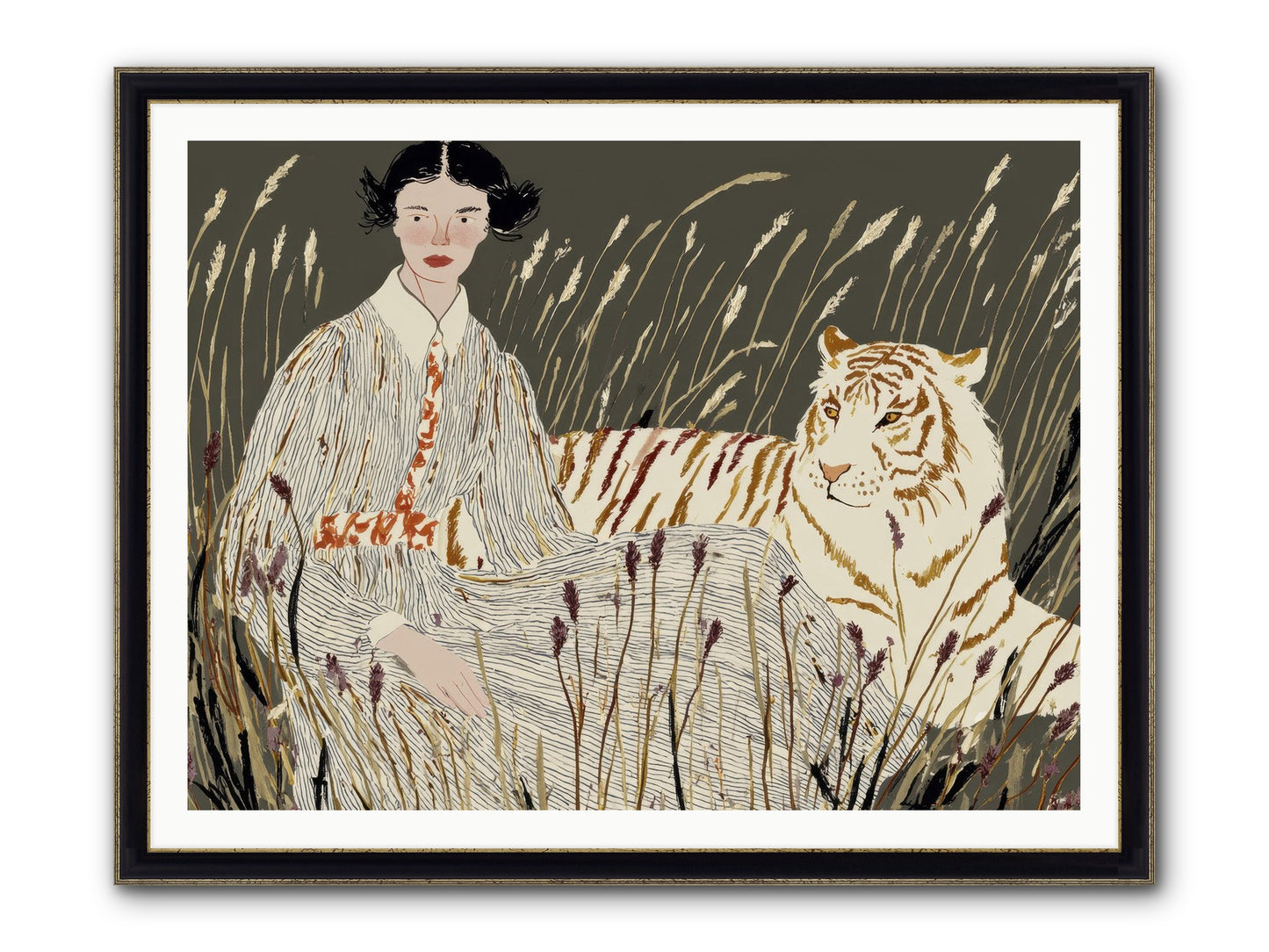 The Edge Of Now Framed Print - Black & Gold 48x36