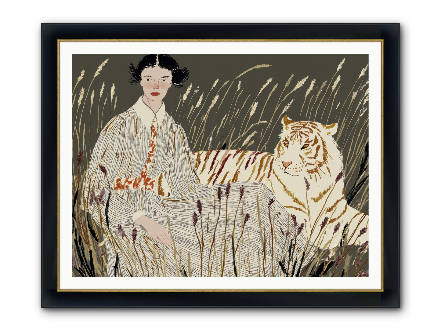 The Edge Of Now Framed Print - Wide Black w/Gold 48x36