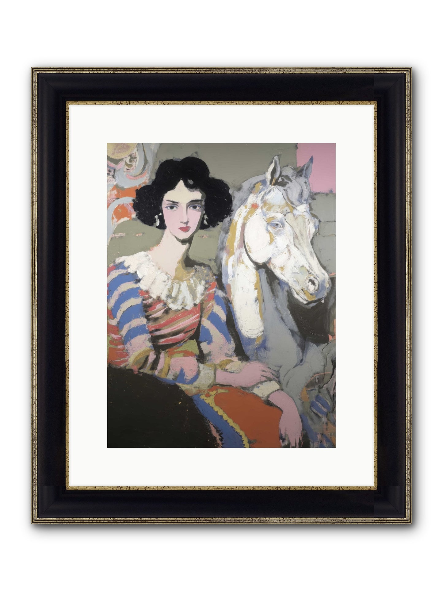 The Elusive Radiance Framed Print - Black & Gold 12x16