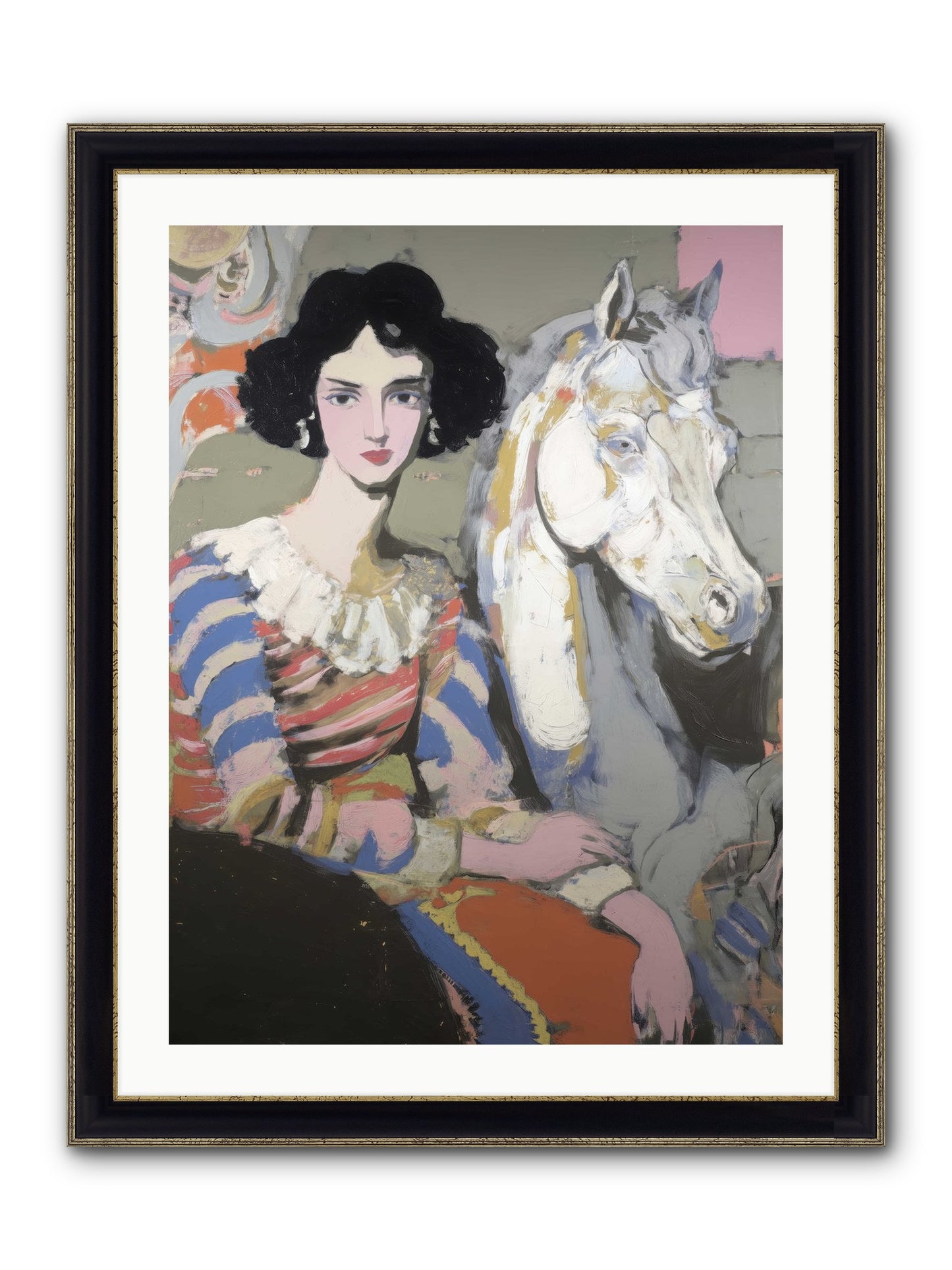 The Elusive Radiance Framed Print - Black & Gold 24x32